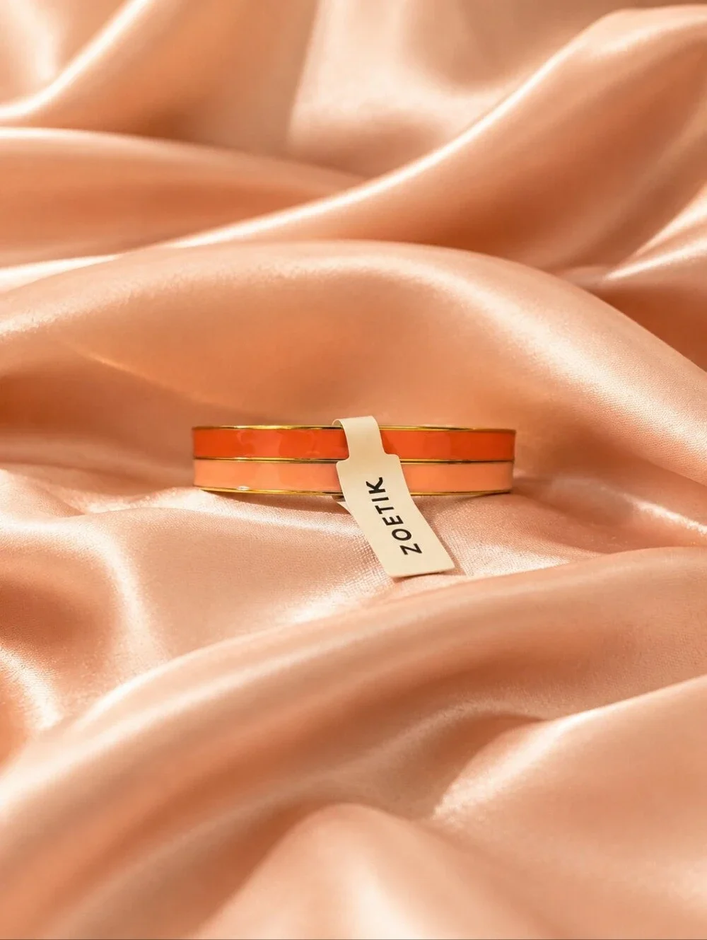3/$20 Zoetik Colorblock Pink and Light Blush Enamel Bangle Bracelet NWT